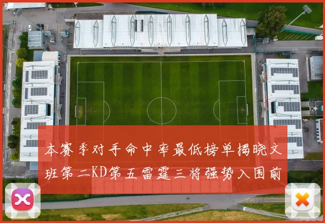 本赛季对手命中率最低榜单揭晓文班第二KD第五雷霆三将强势入围前十